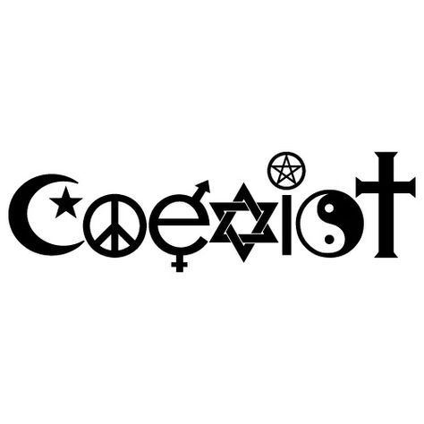 Christianity and Coexist - In a world that celebrates diversity and religious pluralism, it's essential for Christians to understand the distinctions between their faith and the popular “Coexist” movement. While both promote tolerance and harmony, the foundations and beliefs driving each are fundamentally different. Crust Pants, Bad Religion, Classroom Wall Decor, Full Back Tattoos, Way To Heaven, Jewish Women, In Christ Alone, Kings Day, Back Tattoo Women