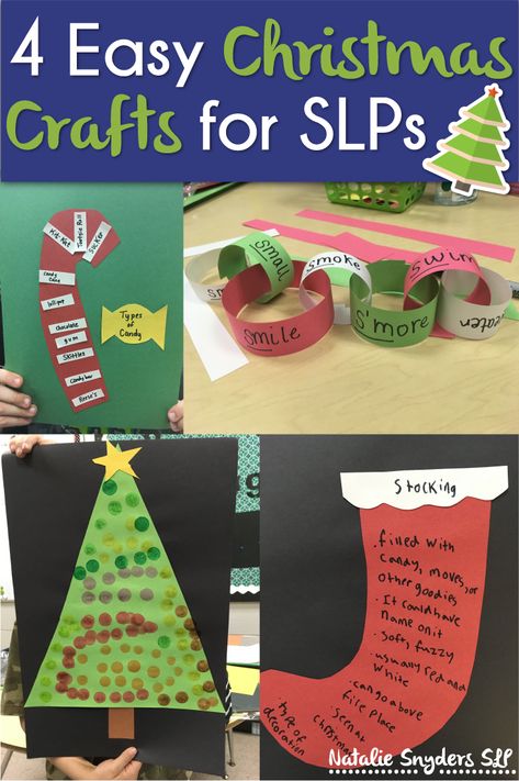 Slp Classroom, Christmas Therapy, Therapy Classroom, Christmas Speech Therapy, Language Learning Activities, Communication Disorders, Speech Crafts, Speech Therapy Crafts, Winter Speech Therapy