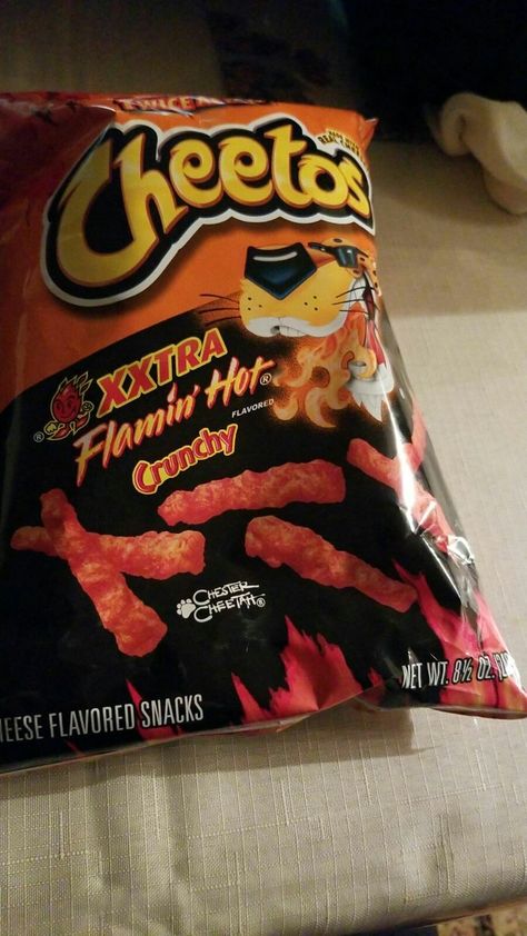 Cheetos xxtra flamin  hot crunchy chips are not halal or vegetarian.  They have animal enzymes. Black Hot Cheetos, Flamin Hot Cheetos Aesthetic, Hot Chips Aesthetic, Hot Cheetos Aesthetic, Cheetos Aesthetic, Food Recipes For Dinner Families, Chips Aesthetic, Spicy Chips, Flamin Hot Cheetos