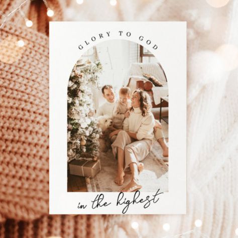 $2.92 | Photo Christmas Cards, Glory to God Religious Card #photo holiday card, arch christmas card, boho family christmas card, modern holiday cards, photo christmas card, christian christmas cards, boho christmas cards, photo christmas cards, christmas cards, glory to god Newlywed Christmas Card, Boho Christmas Card, Minimalist Christmas Card, Modern Holiday Photo Cards, Arch Photo, Christmas Photo Card Template, Photo Christmas Cards, Modern Christmas Cards, Holiday Card Template