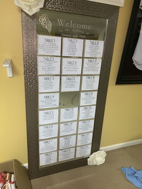 Mirror Seating Chart, Circuit Machine, Floor Length Mirror, Wedding Mirror, Family Table, Length Mirror, Seating Chart Wedding, Seating Chart, Seating Charts