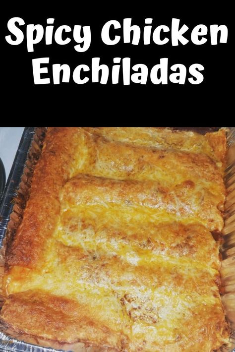 Spicy Chicken Enchiladas Recipes, Simple Enchilada Recipe, Spicy Chicken Enchiladas, Spicy Enchiladas, Cheesey Chicken, Enchiladas Recipes, Casserole Ideas, Potluck Food, Mexican Dinners