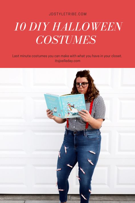 Smarty Pants Costume Diy, Diy Nerd Costume Women, Smarty Pants Costume, Nerd Costume Ideas For Women, Nerd Costume Diy, Costumes With Overalls, Girl Nerd Costume, Diy Suspenders, Nerd Halloween Costumes