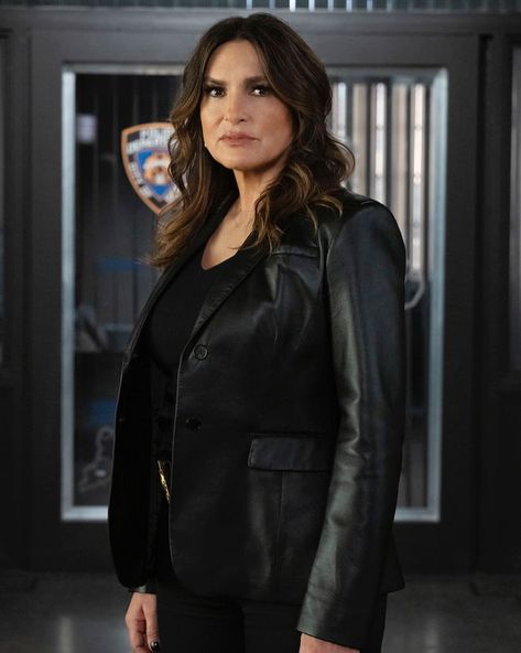 Law & Order SVU S25 cast photos Leather Blazer Women, Law Order Svu, Cast Photos, Special Victims Unit, Olivia Benson, Law And Order Svu, Mens Casual Dress Outfits, Mariska Hargitay, January 23