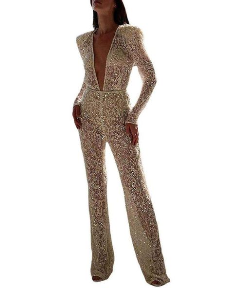 Jumpsuit Party Night, Jumpsuit Inspiration, Sequins Jumpsuit, Designer Overalls, Harry Outfits, Sparkly Jumpsuit, Wedding Hawaii, Mesh Jumpsuit, Wedding Jumpsuit