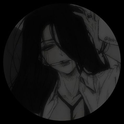 (Edited by me.) Pfp Black, Anime Photo Profile Dark, Anime Girlies, Horror Pictures, Anime Black Hair, Drama Ideas, Dark Icon, Girly Art Illustrations, Cute Art Styles