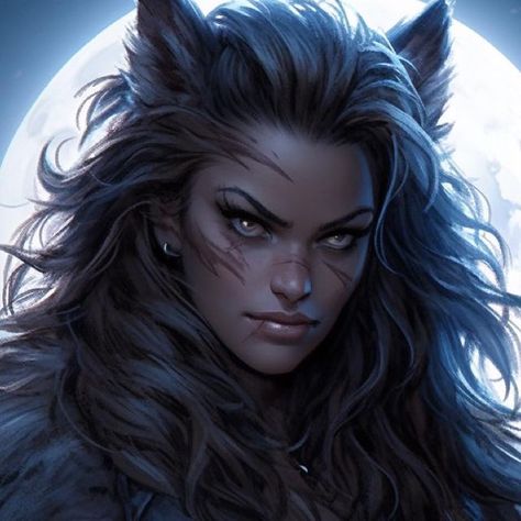 Women Werewolf Makeup, Werecat Female Aesthetic, Pretty Werewolf, Female Werewolf Aesthetic, Werewolf Girl Aesthetic, Werewolf Girl Art, Lycan Female Werewolves, Female Lycan, Half Wolf Half Human