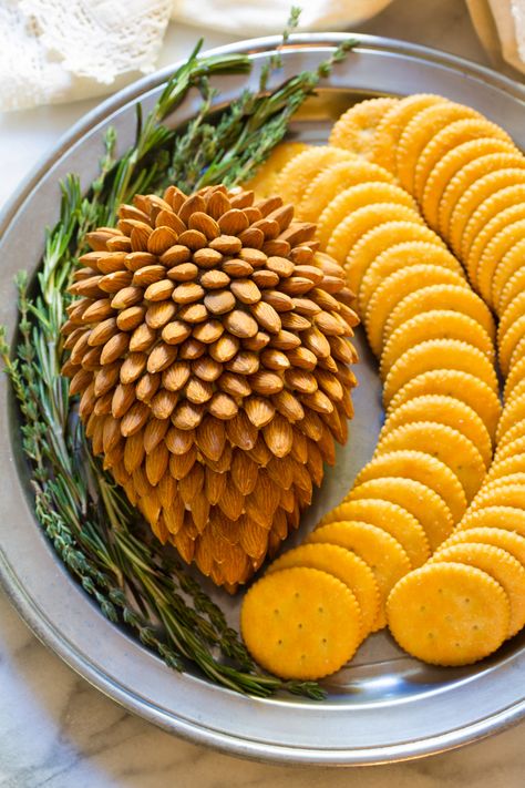 Holiday Cheese, Fall Appetizers, Cheese Ball Recipes, Corn Chowder, Holiday Appetizers, Christmas Appetizers, Cheese Ball, Pine Cone, Appetizers For Party