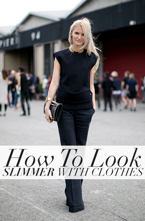 Use fashion to your advantage – find out how you can make yourself look more slim! Style Tricks, Mode Tips, Mk Handbags, Dress Tops, Mk Bags, Post Baby, Mode Casual, Looks Chic, Baby Body