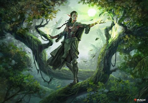 Nissa Revane, Female Elf, Mtg Art, Romantic Fantasy, Fantasy Portraits, Keys Art, The Aftermath, Wizards Of The Coast, The Machine