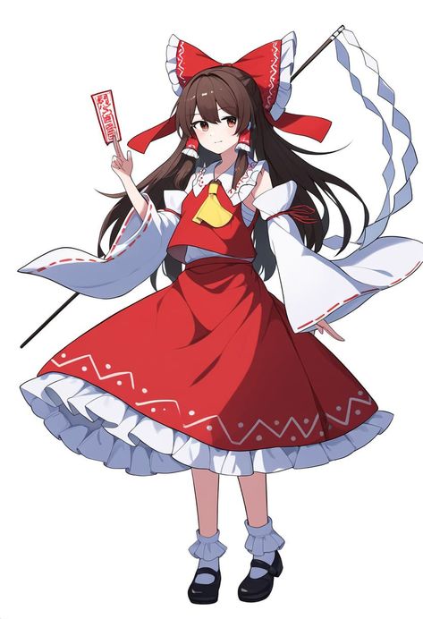 Touhou Reimu, Reimu Hakurei, Hakurei Reimu, Touhou Anime, Character References, Azur Lane, Real Women, Magical Girl, Art Inspo