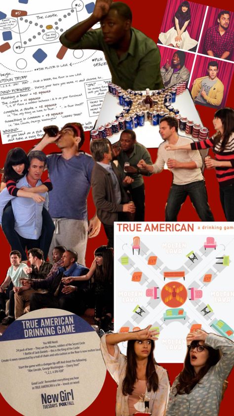 1, 2, 3, 4 JFK. FDR! Celebrating everyone’s favorite television drinking game True American. New Girl really made this an instant classic. True American New Girl, New Girl Memes, True American, Drinking Game, Drinking Games, New Girl, 1 2 3, Favorite Quotes, Celebrities