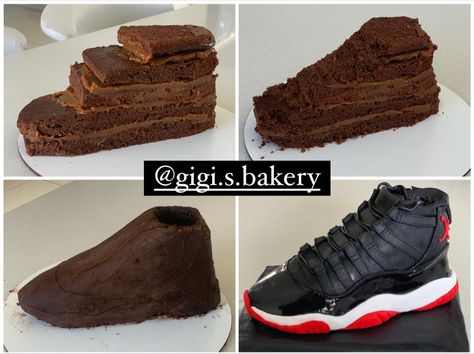 Sneakerhead Cake Ideas, Nike Shoe Cake Ideas, Air Jordan Cake Ideas, Nike Jordan Cake, Jordan 1 Cake, Jordan Cake Ideas, Air Jordan Shoe Cake, Sneaker Cake Ideas, Air Jordan Cake