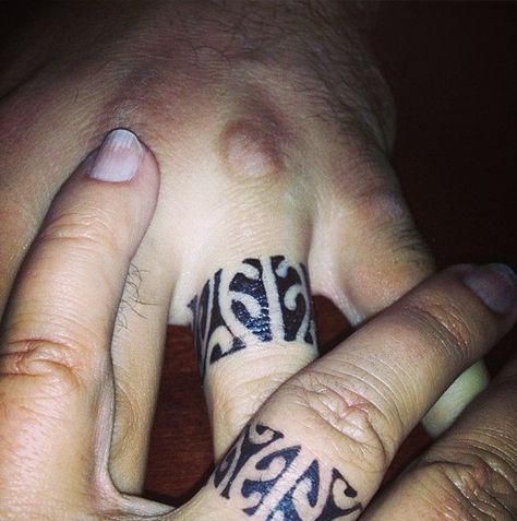 tribal wedding ring tattoos Wedding Ring Tattoo For Men, Wedding Ring Tattoos, Marriage Tattoos, Mens Wedding Rings Titanium, Ring Tattoo Designs, Wedding Band Tattoo, See Tattoo, Ring Tattoo, Wedding Ring Tattoo