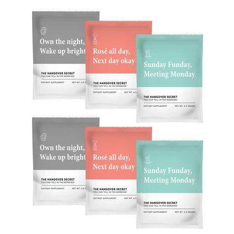 Hangover Secret | #1 Prevention by Pharmacist for Recovery - Powder Packets Formulated for Alcohol Metabolism w/Vitamin & Electrolyte Replenishment.Perfect for Wedding, Bachelorette Kits or Travel. Hangover Prevention, Powder Drink, The Hangover, Drinking Accessories, Milk Thistle, Bachelorette Party Favors, Caffeine Free, Pharmacist, Mixed Drinks