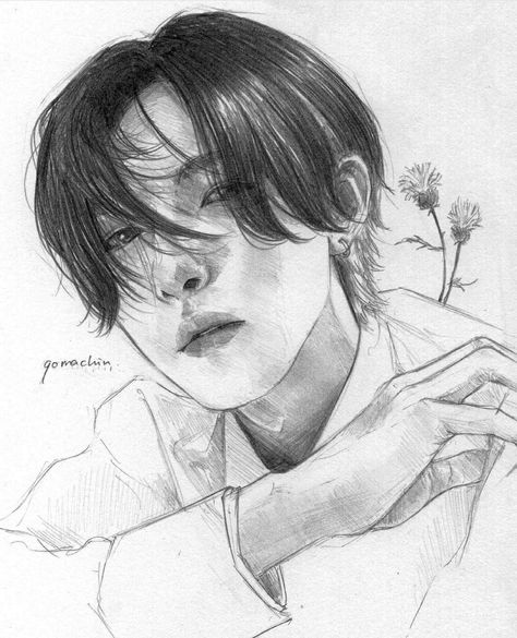 #insta(credits to the artist) I Love Drawing, Sunghoon Enhypen, Dark Blood, Kpop Drawings, Love Drawing, Easy Drawings Sketches, Bts Drawings, Sketches Easy, Simple Doodles