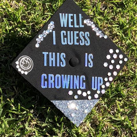 #blink182 #graduation #poppunk Blink 182 Graduation Cap, Punk Graduation Cap, Grad Hats, Skate Punk, Grad Hat, Birthday Freebies, Grad Caps, Cap Ideas, Graduation Caps