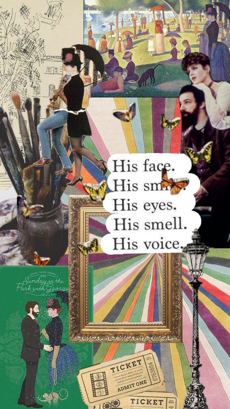 (lazy) Sunday In The Park With George shuffle #sundayintheparkwithgeorge #sondheim Sunday In The Park With George, Admit One Ticket, Admit One, Lazy Sunday, Autumn Vibes, Fall Vibes, His Eyes, The Park, Nail Inspo