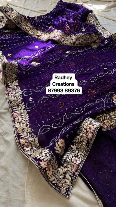 Fabric : Pure Ojariya Chinon • Pattern/Style : Jaipuri Trending Pure Ojariya Chinon Bandhani Gotapatti Work Saree with blouse • Work : Gotapatti work • Occasion : Party wear saree • Washcare : Drywash saree • Dispatch time : 15 to 20 working days Latest Saree Bandhani Gotapatti Party wear Traditional Gotapatti Work, Saree Bandhani, Party Wear Traditional, Latest Saree, Party Wear Saree, Bandhani Saree, Latest Sarees, Blouse Work, Wear Saree