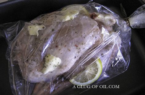 Bag Roasted Chicken ready for the oven Roast Chicken In A Bag, Reynolds Oven Bag Recipes, Chicken In A Bag, Whole Chicken In Oven, Whole Chicken Recipes Oven, Baked Whole Chicken Recipes, Whole Baked Chicken, Oven Bag, Chicken With Garlic