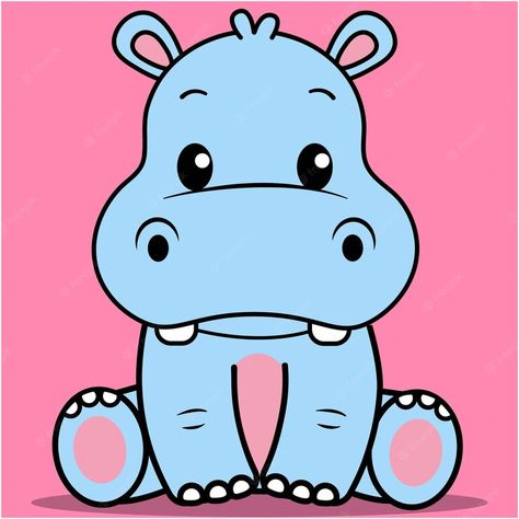 Premium Vector | Cute baby hippo, kawaii hippopotamus sitting Cartoon Hippo Drawing, Hippopotamus Drawing, Hippopotamus Art, Hippo Clipart, Colombia Tattoo, Hippo Tattoo, Hippo Cartoon, Hippo Drawing, Cartoon Hippo