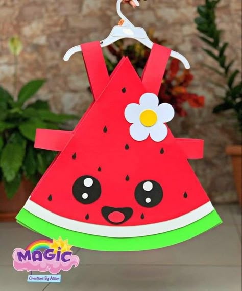 Watermelon Fancy Dress For Kids, Fruit Costumes For Kids, Fruit Costume Diy, Diy Fruit Costume, Fruit Fancy Dress, Freehand Crochet, Watermelon Costume, Fancy Dress Costumes Kids, Classic 80s Movies