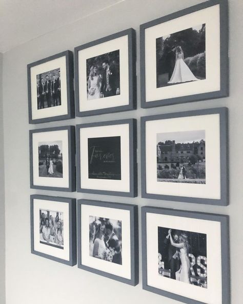 Gallery Wall Dark, Wedding Gallery Wall, Framing Ideas, Gallery Ideas, White Pictures, Black And White Photos, Future Wedding Plans, White Photos, Wall Gallery