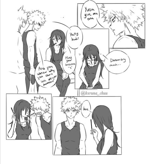 Bakugo And Kirishima X Yn, Bakugou X Yn Comic, Bakugo Scenarios, Spicy Bakugou X Yn, Bakugou Manga, Bakugo Katsuki, Katsuki Bakugou, Buko No Hero Academia, Best Husband