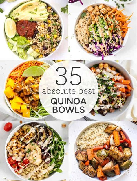 Easy Meal Prep Quinoa Bowls, Quinoa Bowl Dressing, Easy Quinoa Bowls, Southwest Bowls, Quinoa Buddha Bowl, Best Quinoa, Vegan Bowl Recipes, Fruit Protein, Perfect Quinoa