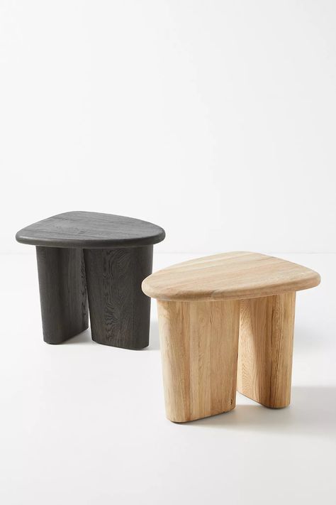 Kalle Sculptural Oak Side Table | Anthropologie Natural Wood Texture, Oak Side Table, Wooden Side Table, Oak Coffee Table, Design Apartment, Outdoor Side Table, Furniture Side Tables, Side Table Wood, Design Living Room