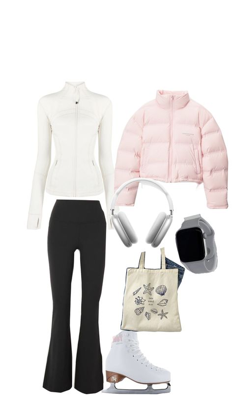 ice skating ⛸️⛸️ outfit Ice Staking Outfits, Ice Skating Fits Aesthetic Casual, Cute Ice Skating Outfits Casual, Outfit Ideas For Ice Skating, Skating Aesthetic Outfits, Outfits For Roller Skating, Cute Skating Outfits, Roller Blading Outfit, Cute Ice Skating Outfit Date