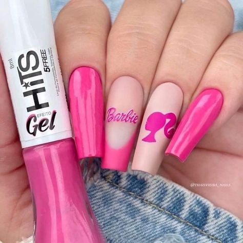 Barbie Pink Nails, Orange Acrylic Nails, Green Acrylic Nails, Winter Nails Acrylic, Colorful Nails, Girly Acrylic Nails, Basic Nails, Pink Nail Art, Fall Acrylic Nails