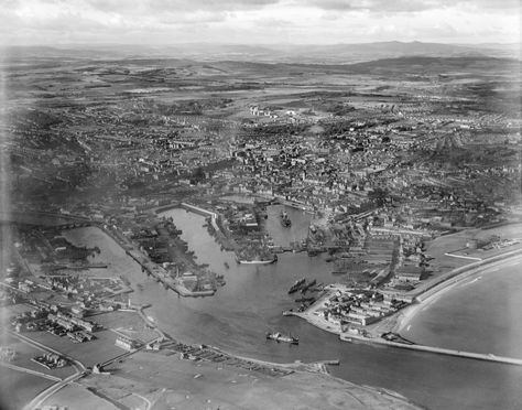 Aberdeen Harbour, Aberdeen Scotland, Aerial Photo, Aberdeen, Aerial View, Family History, Airplane View, City Photo, Scotland