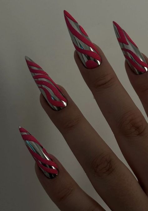 Crazy Nail Designs Creative, Word Nails, Stiletto Nails Summer, Fall Nail Art Ideas, Fall Nail Art Designs, Nail Art Trends, Colorful Nails, Fall Nail Art, Pink Acrylic Nails