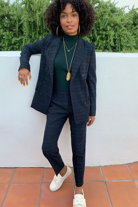 Holiday Office Party Outfit Ideas Yara Shahidi, Power Moves, Woman Suit Fashion, Tomboy Outfits, Power Suit, Looks Street Style, Looks Black, Black Women Fashion, Mode Inspo