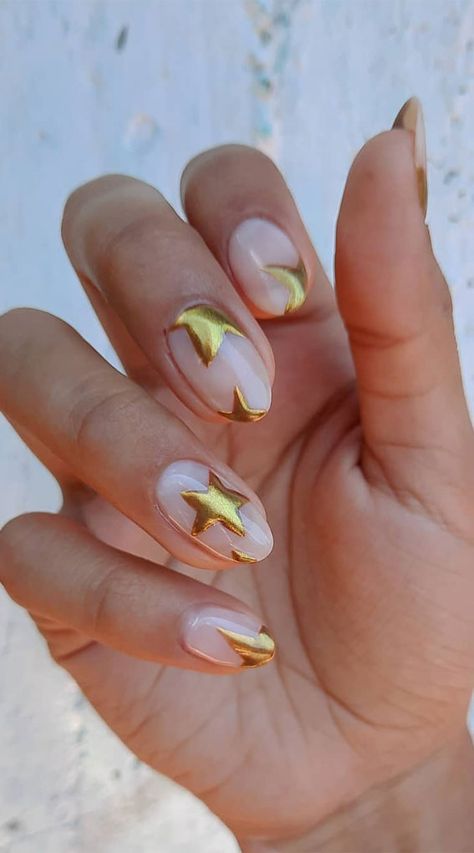 Star Nail Designs, Teen Nails, Brown French, Milky Nails, Nagel Tips, Summery Nails, Her Nails, Nagel Inspo, Star Nails