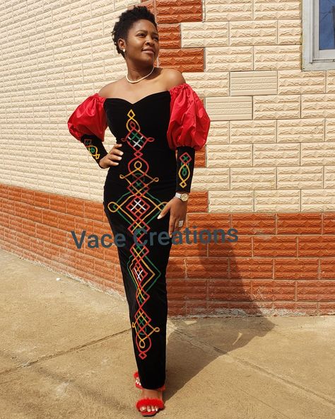 Cameroonian Food, South African Traditional Dresses, Hand Embroidered Dress, Party Wear Gowns, Classy Wear, Traditional Gowns, Traditional Wedding Attire, African Attire For Men, Short African Dresses