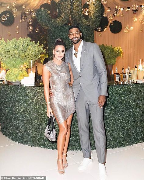 Tristan Thompson And Khloe, Khloe And Tristan, Khloe Kardashian Tristan Thompson, Khloe Kardashian Show, Khloe Kardashian And Tristan, Jenner Family, Tristan Thompson, Jordyn Woods, Metallic Mini Dresses