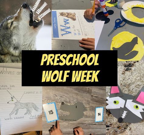 Learning with the Wolves Wolves Preschool Activities, Wolf Moon Activities, Wolf Activities Preschool, Wolf Activities For Kids, Preschool Building Activities, Adam And Eve Craft, Kindergarten Sensory, Wolf Craft, Animal Adventures