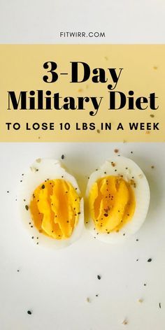 Have you heard of 3-day military diet meal plan to lose 10 pounds in a week and curious to try but not sure what the diet entails? Here we got the full military diet menu with its food list so you know the diet is all about. While many people rave this diet it's a short-term fad diet that may be hard to keep the weight loss results. If you are looking for a healthy long term weight loss be sure to look for a sustainable meal plan. weight loss weight loss tips weight loss exercise weight loss med Egg And Grapefruit Diet, Fast Meals, Egg Diet Plan, Fat Loss Diet Plan, Baking Soda Beauty Uses, Lose 10 Lbs, Lose 10 Pounds, Egg Diet, Low Fat Diets