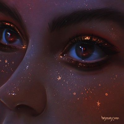 Inner Light Art, Glowing Eyes Art, Stars In Eyes, Drag Make-up, Star Eyes, Digital Portrait Art, Makeup Eyes, Inner Light, Eyes Makeup