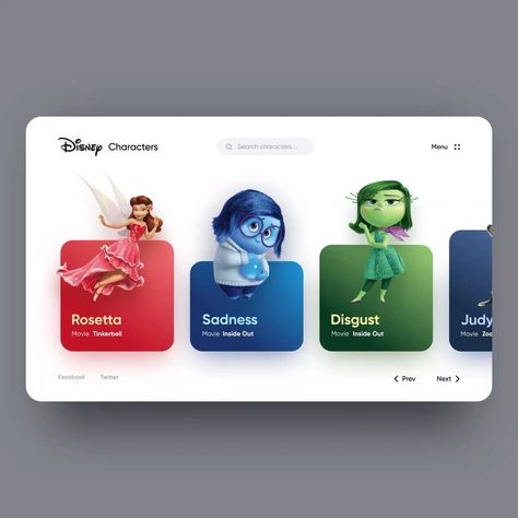 Disney characters web UI  I was just exploring after effects for interaction. Listing all required tools to create such interaction in AE… Wireframe Mockup, Micro Interaction, Character Web, Tinkerbell Movies, Interactive Web Design, Movie Inside Out, Ui Animation, Ui Design Website, Sketch App