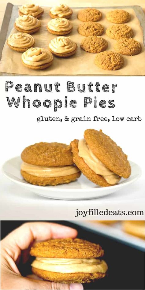 Peanut Butter Whoopie Pies, Cakey Cookies, Peanut Butter Buttercream Frosting, Peanut Butter Buttercream, Low Carb Grain, Postre Keto, Thm Desserts, Low Carb Cheesecake, Low Carb Treats