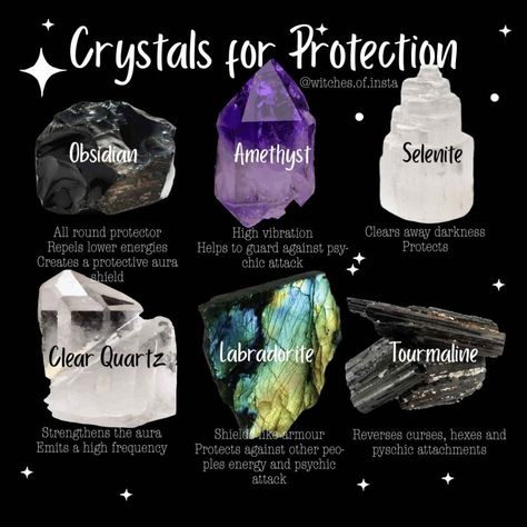 Crystals For Protection, Witch Things, Witchcraft Spells For Beginners, Witch Tips, Celestial Magic, Crystals For Manifestation, Crystal Uses, Magick Spells, Eclectic Witch