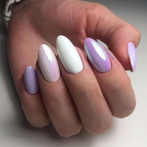 Almond Nail Art, Aurora Nails, Lavender Nails, Summer Acrylic Nails, Witchy Vibes, Minimalist Nails, Classy Nails, Pretty Acrylic Nails, Chic Nails