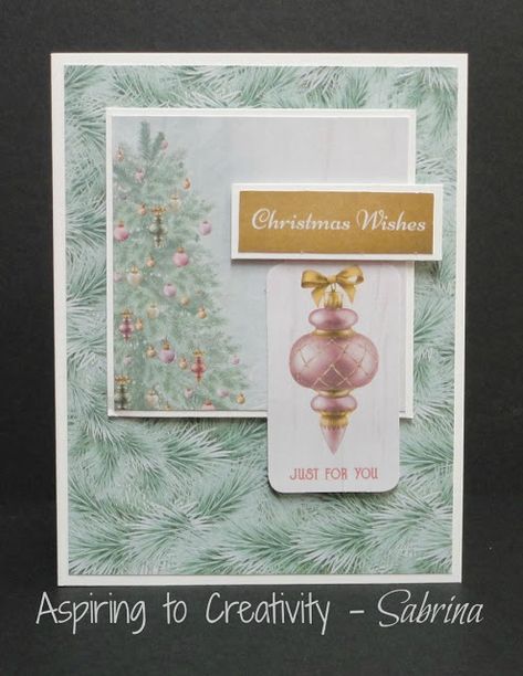 Aspiring to Creativity: Kaisercraft Christmas Wishes - Last Minute Cards 2 Xmas Cards Handmade, Kaisercraft Cards, Christmas Cards 2017, Ornament Card, Xmas Wishes, Christmas Layouts, Scrapbook Stuff, Step Cards, Fold Cards