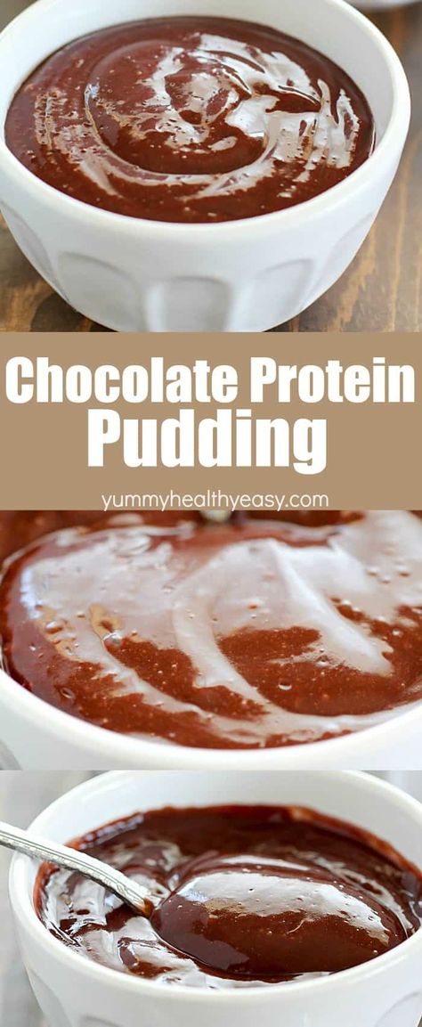 Looking for a diet-friendly dessert? Check out this Protein Pudding Recipe! Only a couple of ingredients for a healthy, delicious chocolatey dessert filled with protein! #chocolate #protein #pudding #recipe #healthydessert #dessert #yummy #healthy #easy Purée Foods, Bulking Recipes, Protein Pudding Recipe, Chocolate Protein Pudding, Protein Puddings, Diet Friendly Desserts, Mtn Ops, Protein Chocolate, Protein Pudding