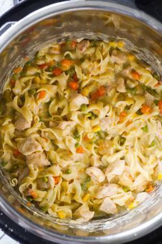 Egg Noodle Pasta, Chicken Pot Pie Pasta, Pot Pie Pasta, Instant Pot Chicken Pot Pie, Creamy Chicken And Noodles, Creamy Chicken Pot Pie, Pillsbury Pie Crust, Noodle Pasta, Easy Chicken Dinner