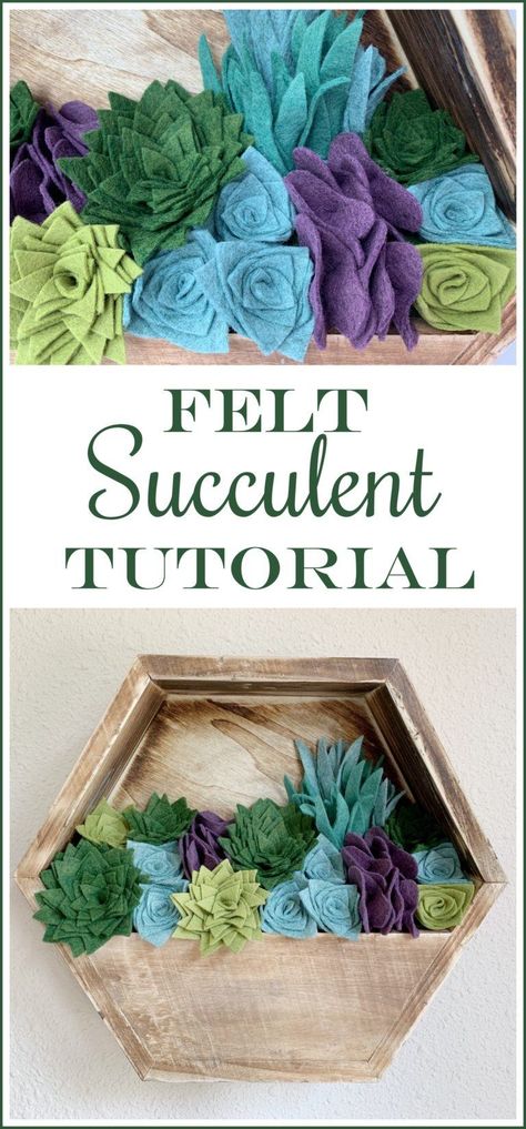 Succulent Crafts, Succulent Workshop, Felt Plants, Floral Tutorials, Felt Poinsettia, Succulent Wall Planter, Cactus Craft, Pretty Office, Felt Succulents