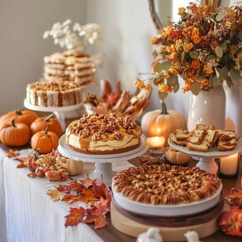 Unique Thanksgiving Desserts - Cream Filled Churros Dessert Table Thanksgiving, Desert Table Display, Unique Thanksgiving Desserts, Thanksgiving Desert, Filled Churros, Bourbon Caramel Sauce, Thanksgiving Dinner Decor, Holiday Dessert Table, Thanksgiving Desserts Table